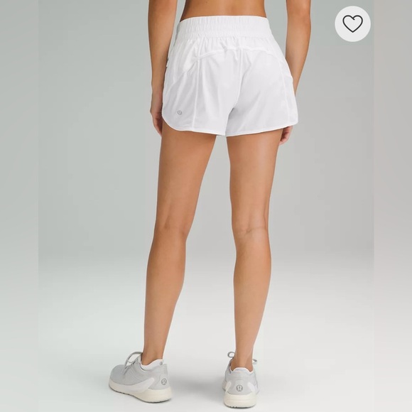 EUC Lululemon Tracker Low-Rise Lined Short 4" in White (Size:12) - Picture 3 of 14